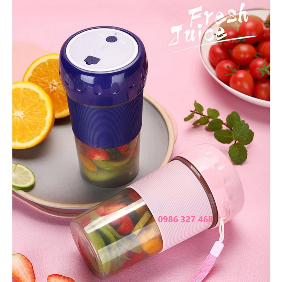 [ Loại 1] Máy Xay Sinh Tố Cầm Tay Hàng Nhập Pin Sạc Tích Điện 300ML, Máy xay mini cầm tay xay hoa quả Portable Juicer