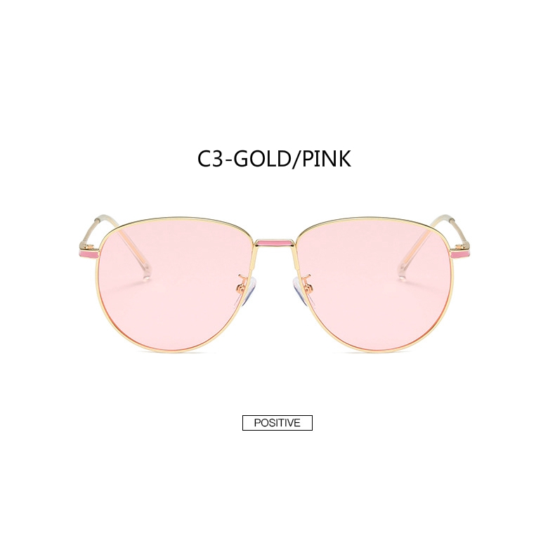 Kính mát thời trang mới của Hàn Quốc khung tròn kim loại sang trọng cho nam và nữ