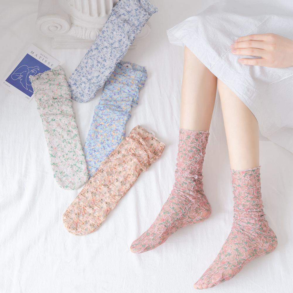 Vớ Lưới Mỏng Thoáng Khí Phong Cách Nhật Bản Ngọt Ngào Cho Nữ