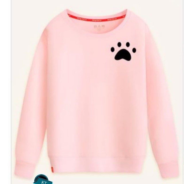 bst Áo lô gô vết chân cún bo tay K&amp;T 5508 03