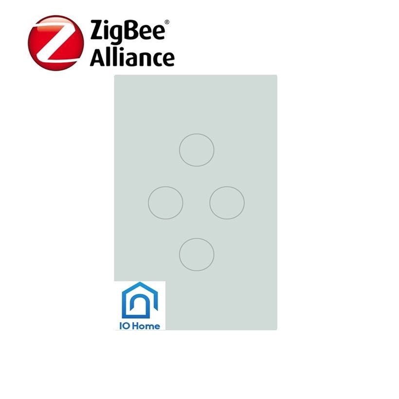 Công tắc thông minh cao cấp Tuya hệ Zigbee - Công tắc cảm ứng nhà thông minh 1-4 nút kết nối Zigbee (New Design 2020)