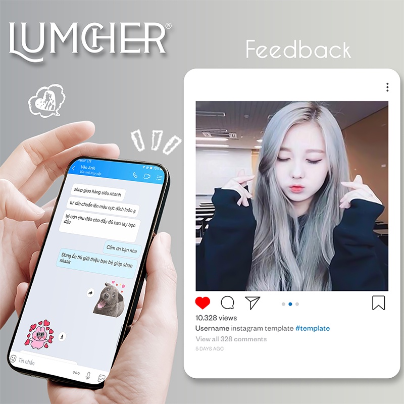 Thuốc nhuộm tóc Khói Sáng tại nhà giá rẻ chính hãng Lumcher LC41