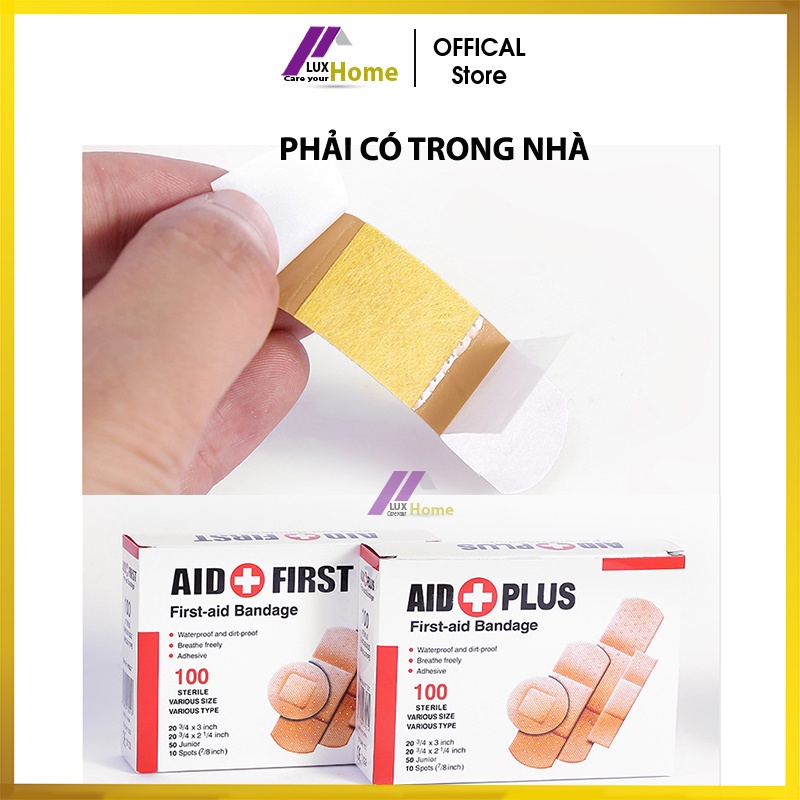 Urgo dán vết thương nhiều kích thước - Hộp 100 miếng Luxhome