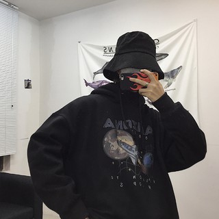 Áo hoodie ulzzang đen mới