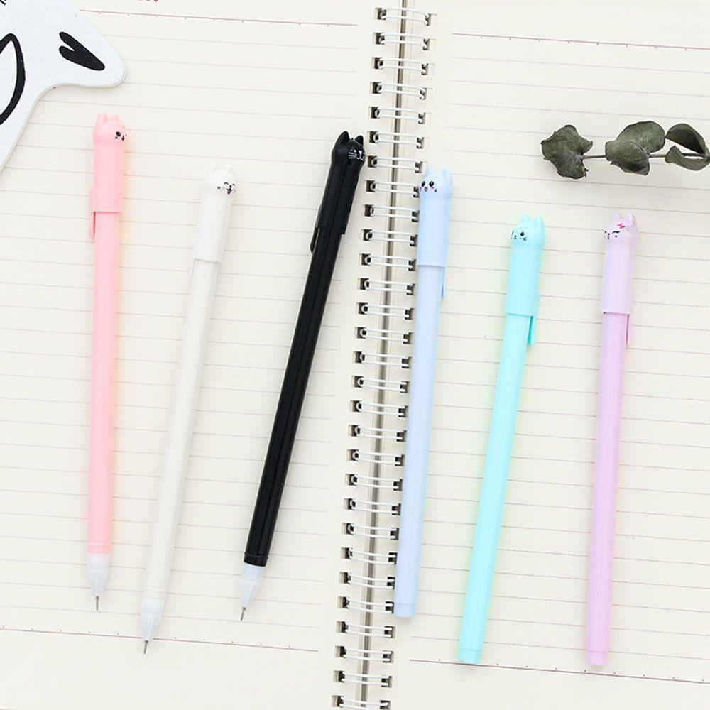 Set 6 Bút Mực Gel Hình Mèo Dễ Thương