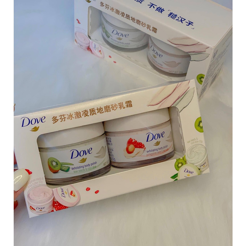 Combo 2 Hủ Tẩy Da Chết Dove 50gr - Tẩy Da Chết Toàn Thân Dove Cam Kết Hàng Công Ty