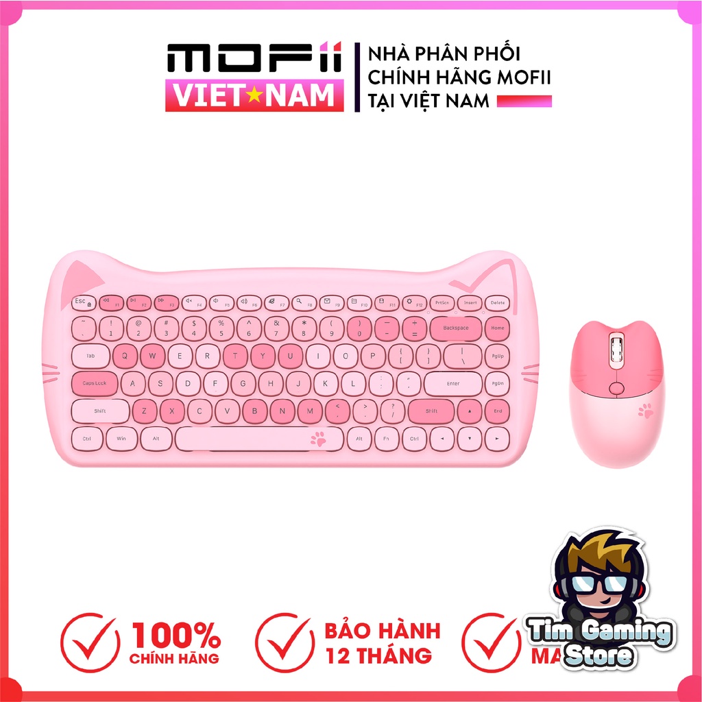 Bộ bàn phím và chuột không dây MOFII – Cat Mixed