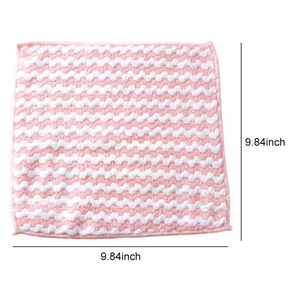 Set 10 Khăn Lau Mềm Mại Thấm Hút Tốt Chống Dính Dầu 25*25Cm Dành Cho Nhà Bếp