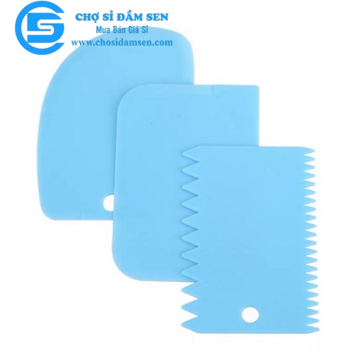Bộ 3 dụng cụ cắt bột chà láng vét bột Dụng cụ làm bánh trang trí bánh  G275-BoDaoCatBot