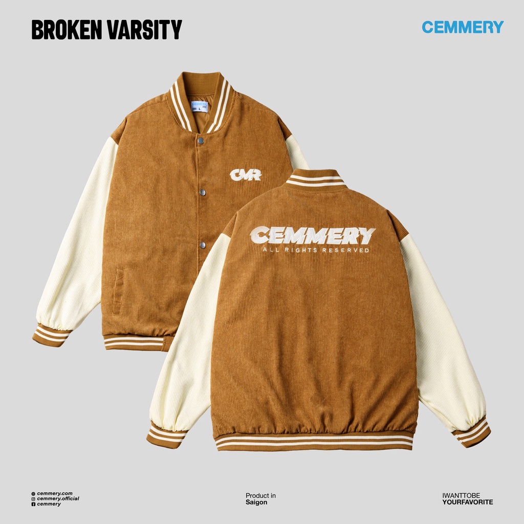Áo Khoác Varsity LocalBrand Cemmery '' BROKEN VARSITY '' # 3 Color