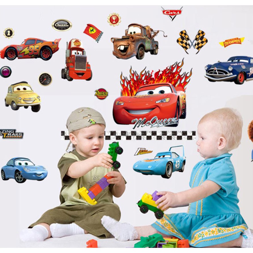 Giấy dán tường hoạt hình xe hơi