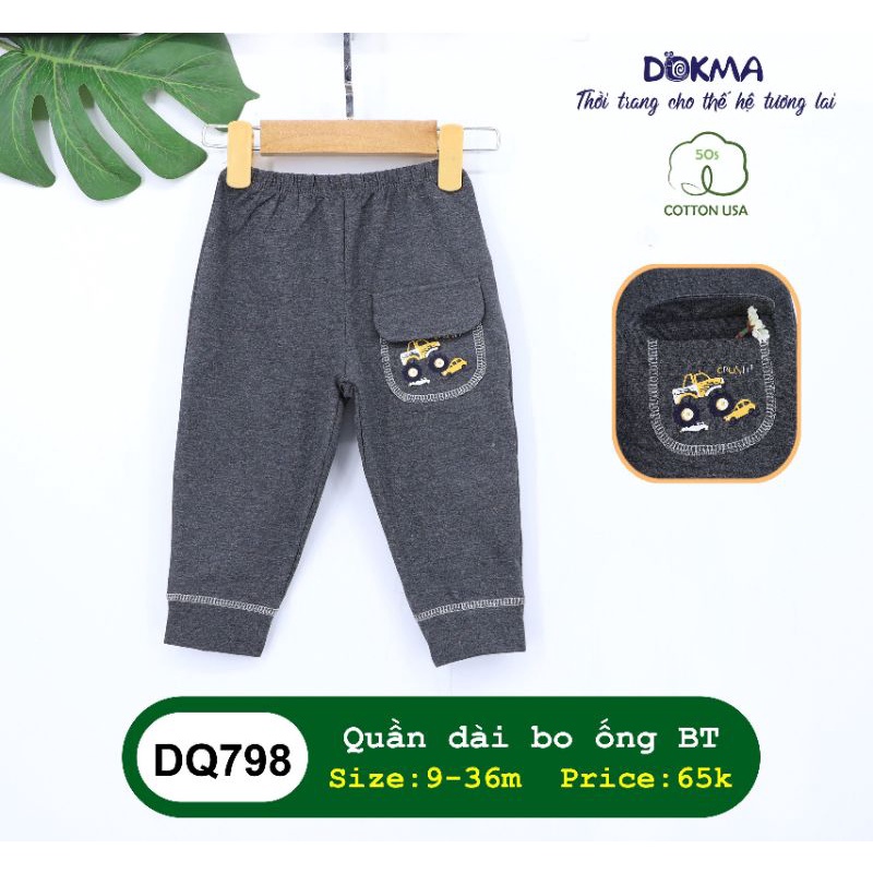 [Dokma] Quần dài bo ống bé trai cực xinh (9-36m)