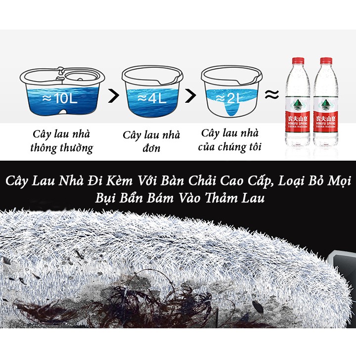 Bộ cây lau nhà thông minh HIKARI HR-365F Nhật Bản (màu ngẫu nhiên)