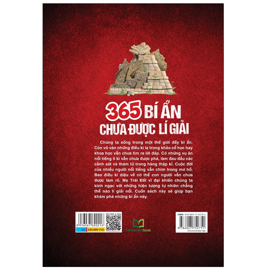 Sách - 365 Bí ẩn Chưa Được Lí Giải (bìa cứng)