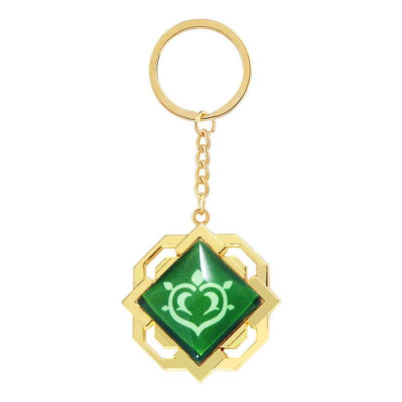 Móc khóa hình nhân vật anime Genshin Impact phát sáng độc đáo