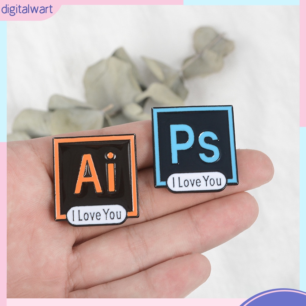 Ghim Cài Áo In Chữ I Love You Xinh Xắn