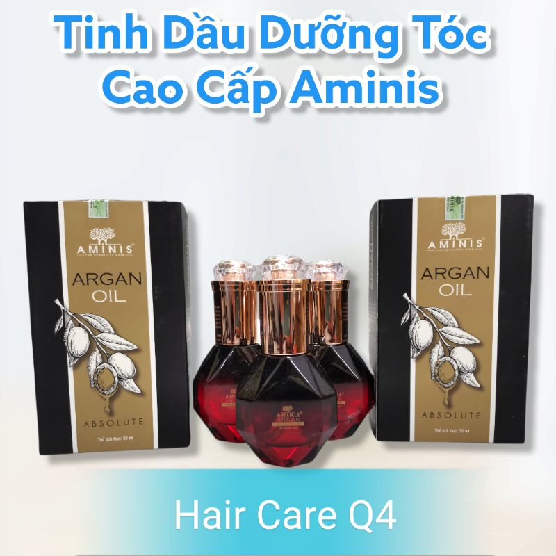 Tinh Dầu Dưỡng Tóc Cao Cấp Argan Oil Aminis 50ml Hàng Chính Hãng - Hair Care Q4