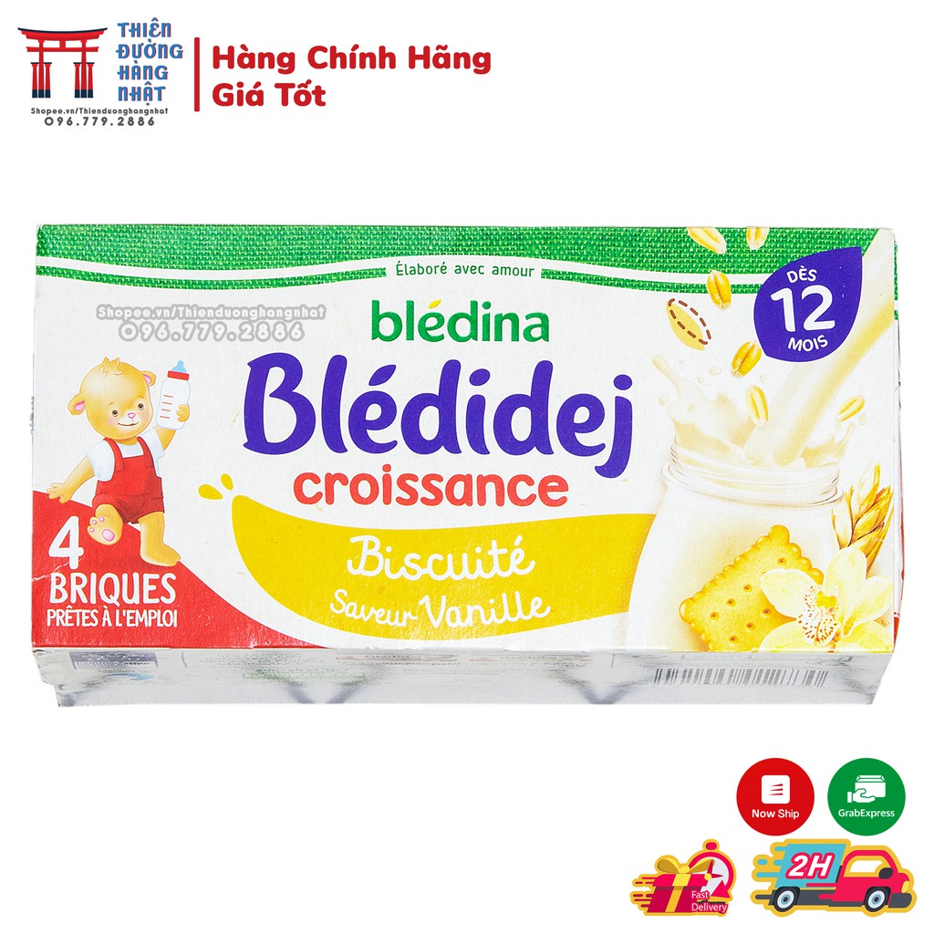 Sữa nước Bledina vỉ 4 hộp x 240ml Pháp [DATE T8, T9/2021]