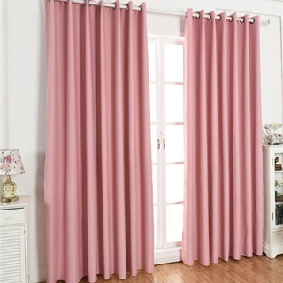 Rèm cửa vải thô màu hồng phấn dịu dàng – nhiều kích thước