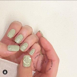[Mã NHUQAD giảm 10% đơn 100k] Nailbox móng úp thiết kế sẵn mẫu xanh trứng cút vẽ gel