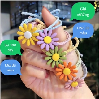 Set 100 dây cột tóc 1k