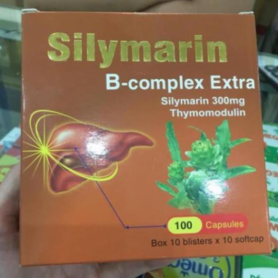 Bổ gan mát gan lợi mật Silymarin B-complex Extra giải độc gan, tăng cường chức năng của gan 100 v