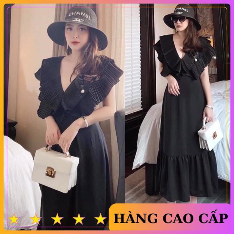 [HÀNG CAO CẤP] Đầm maxi đầm suông cổ bèo đầm sang trọng đi chơi dự tiệc đi biển dạo phố xinh xắn - MN94