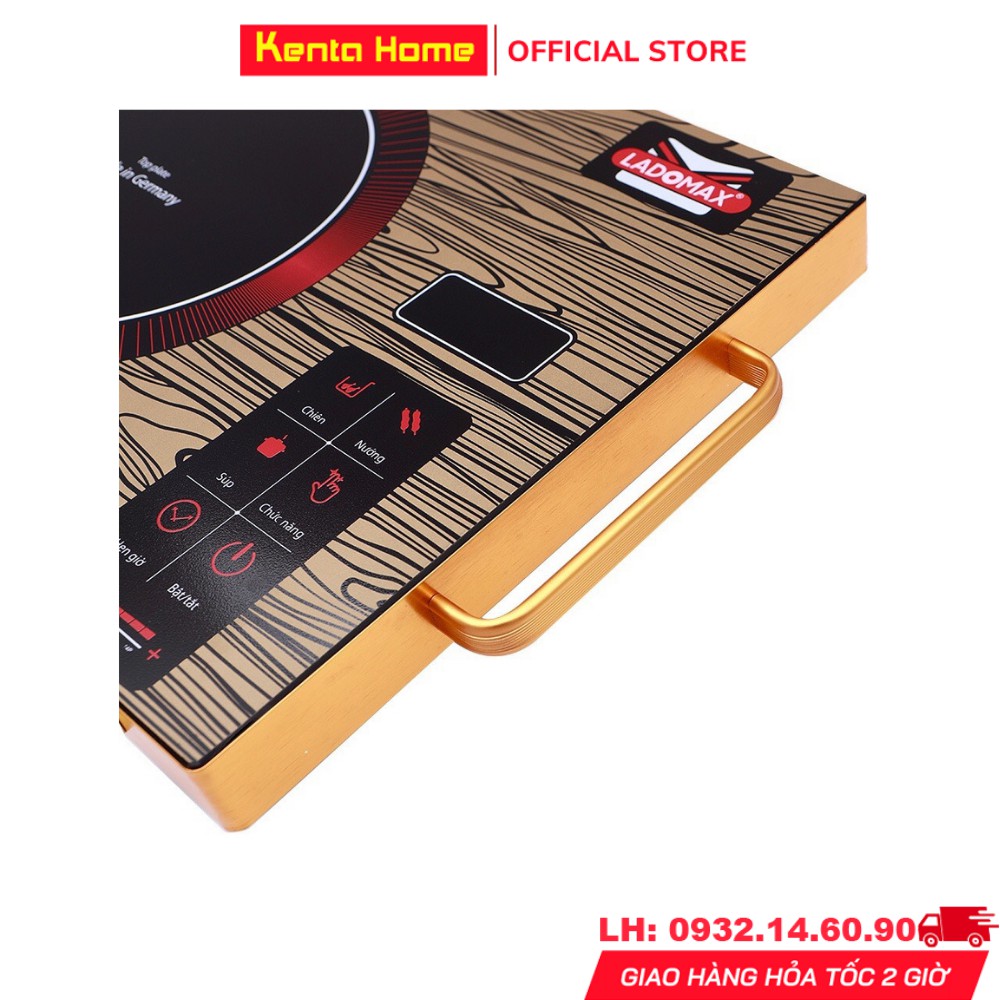 Bếp hồng ngoại chính hãng Ladomax HA-666 công suất 2200W không kén nồi điều khiển cảm ứng, khung thép không gỉ chắc chắn