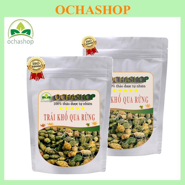 Khổ qua rừng  nguyên trái sấy khô OCHASHOP túi zip 100gr, Hỗ trợ tiểu đường hiệu quả