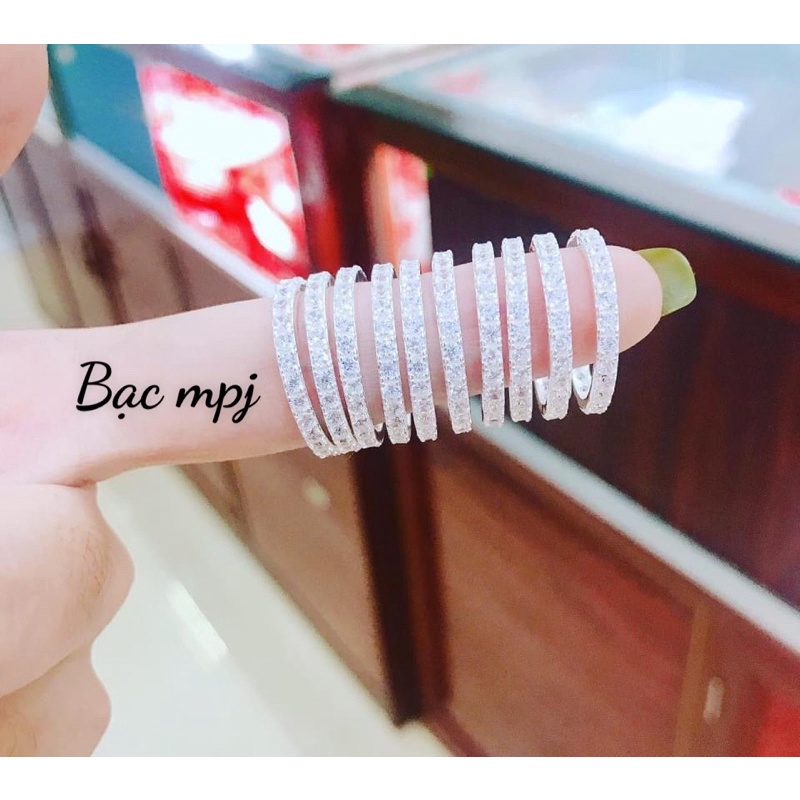 Nhẫn bạc nữ full đá, ảnh thật giá rẻ vô địch -Bạc Mpj