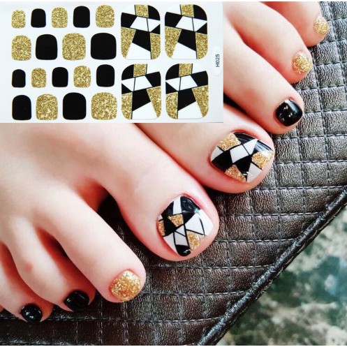 Bộ 22 Miếng Dán Móng Chân Sticker Nails Mix