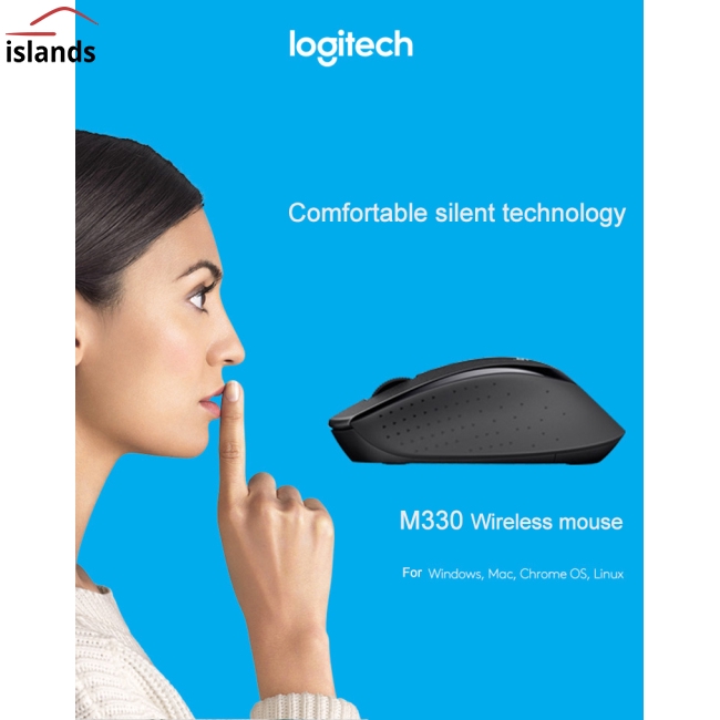 Chuột không dây Logitech M330 2.4GHz Hỗ trợ USB 1000DPI