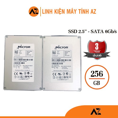 Ổ cứng SSD SATA Micron 256GB tốc độ 6Gb/s (Bảo hành 36 tháng)