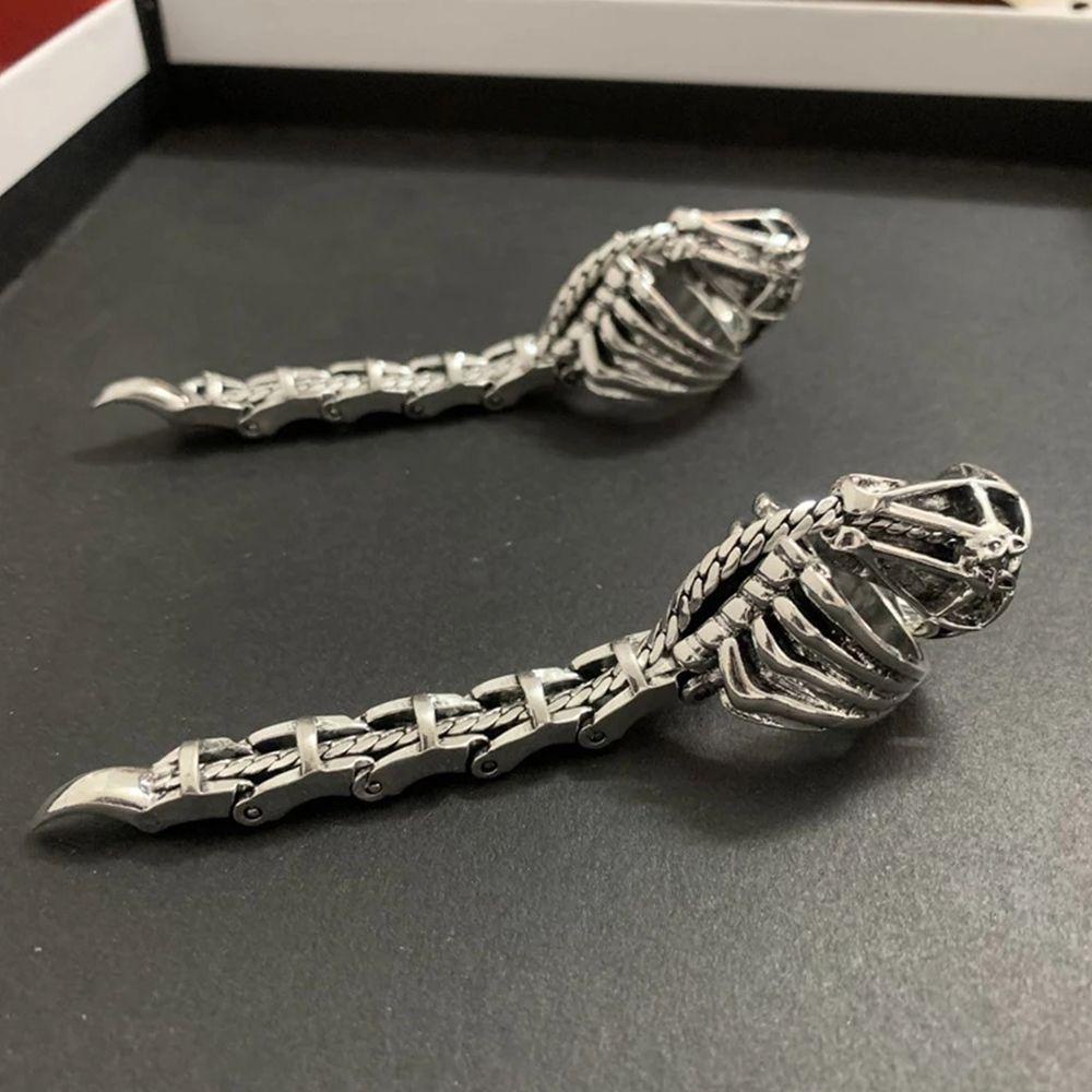 Fallforbeauty Nhẫn Hình Bọ Cạp / Đầu Lâu Phong Cách Hip Hop Vintage Cá Tính Thích Hợp Làm Quà Valentine