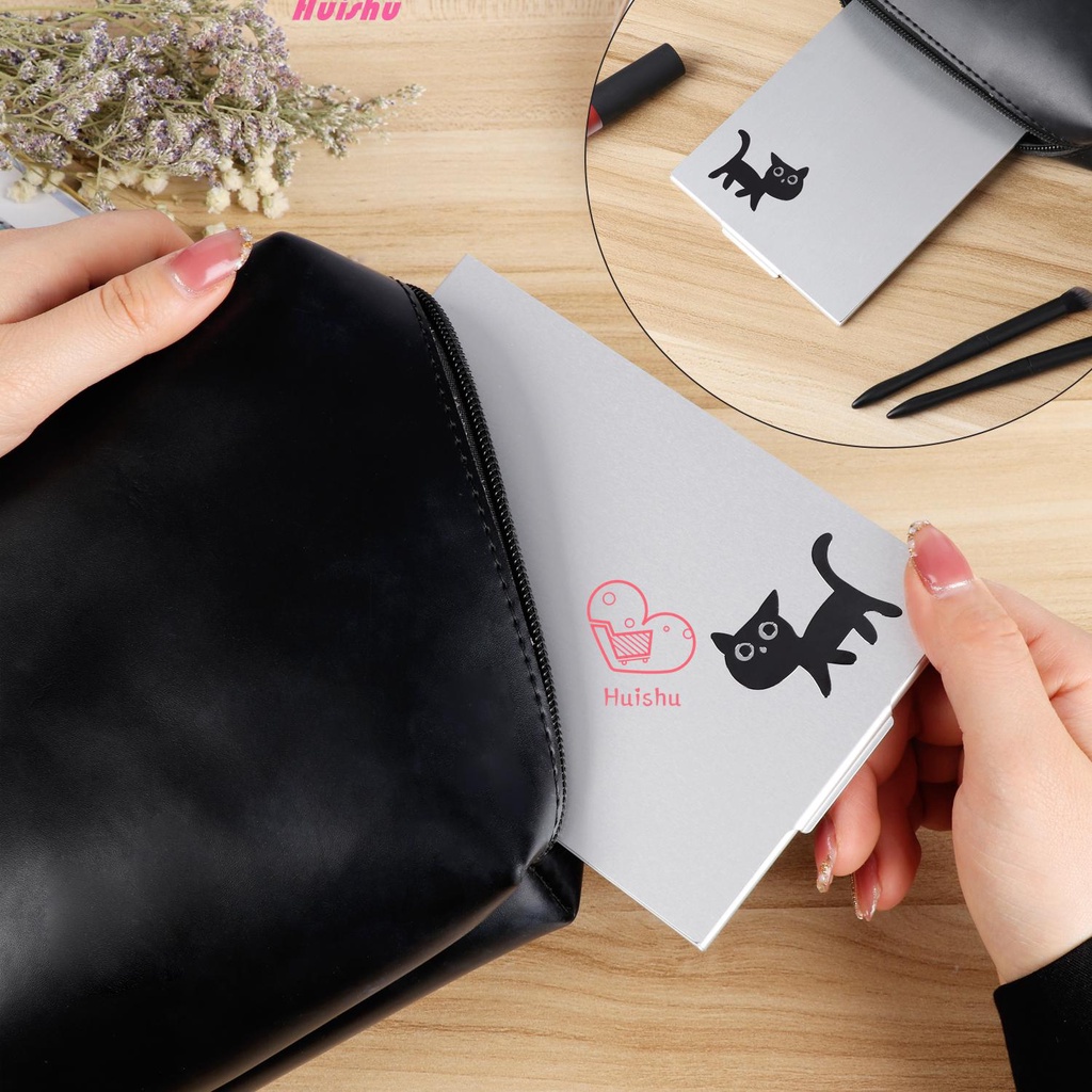 Gương Trang Điểm Để Bàn Thiết Kế Vỏ Nhôm Siêu Mỏng In Họa Tiết Dễ Thương Di Động Tiện Dụng Cho Văn Phòng