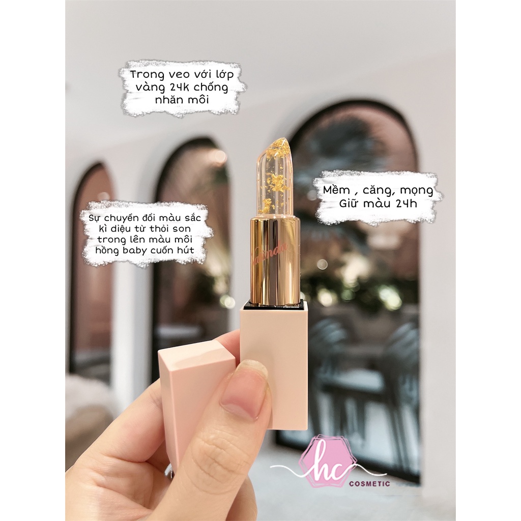 Son ma thuật Natinda Magic Tattoo Gold Lip Stick vàng 24K dưỡng lên màu hồng tự nhiên - Hương Chất Cosmetic