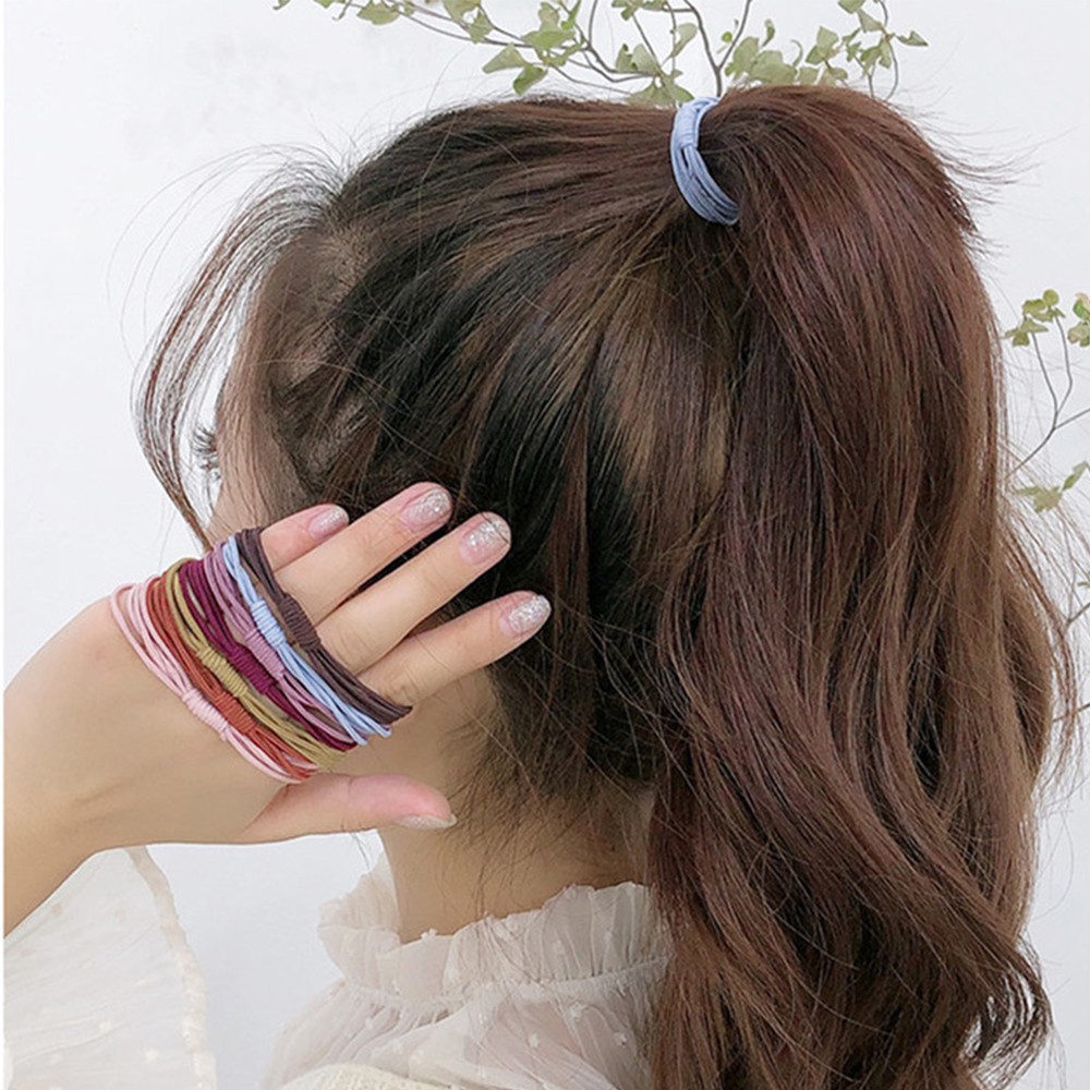 Set 20/ 40 dây buộc tóc co giãn phong cách Hàn Quốc cho nữ