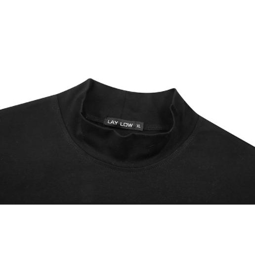 Áo thun Nelly dài tay nửa cổ giữ nhiệt bo tay áo phông