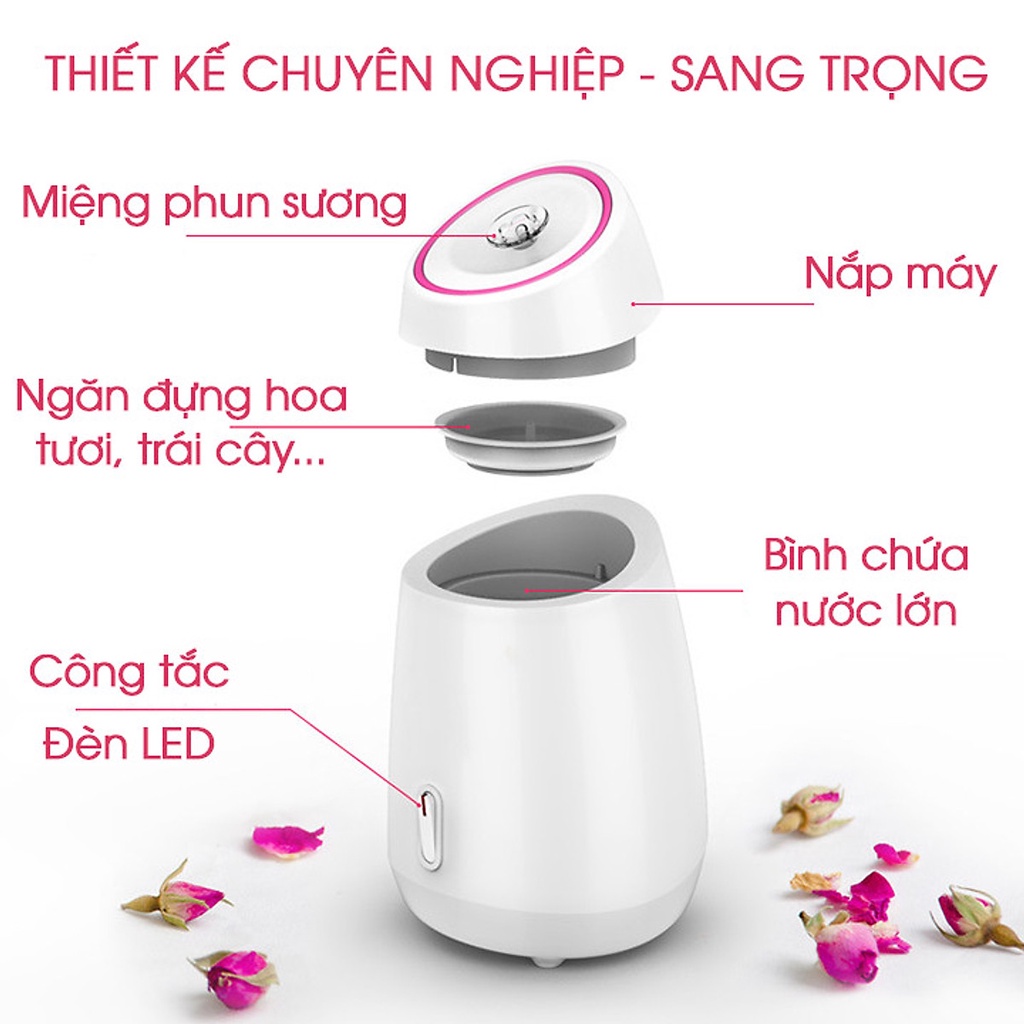 Máy Xông Hơi Mặt Hoa Quả Tươi Tự Động 2 In 1 Tiện Dụng Nhỏ Gọn GloShop