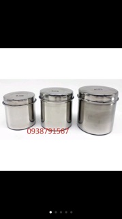 Hộp Inox Đựng Bông Gòn