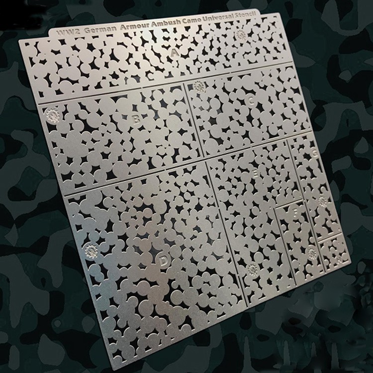 DIY Camouflage Leakage Spray Board Stenciling Template for Gundam Military Model