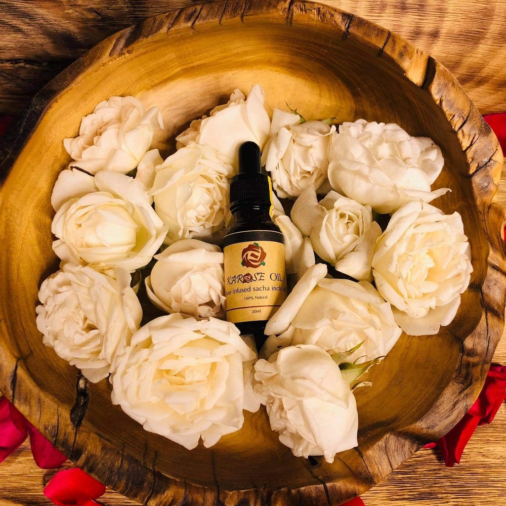 KAROSE OIL - DẦU DƯỠNG DA HOA HỒNG HỮU CƠ (Rose infused sacha inchi oil)