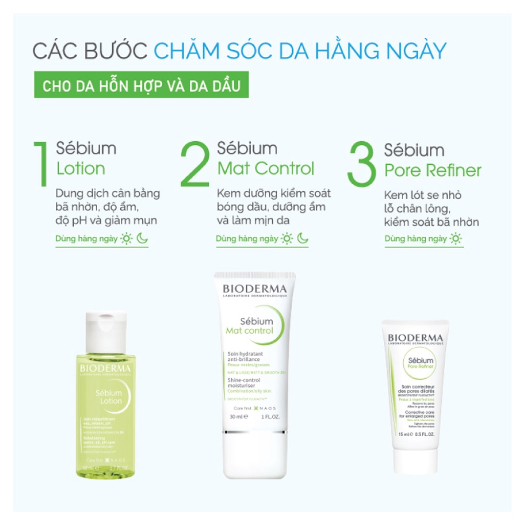 Dung dịch cân bằng cho da dầu mụn Bioderma Sebium Lotion - 200ml [NHẬP KHẨU CHÍNH HÃNG 100%]