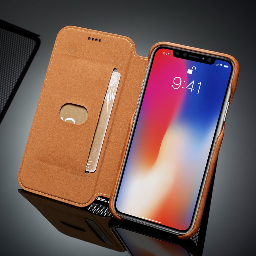 Bao da điện thoại đơn giản sang trọng cho iphone X/Xr/Xs/Xsmax | BigBuy360 - bigbuy360.vn