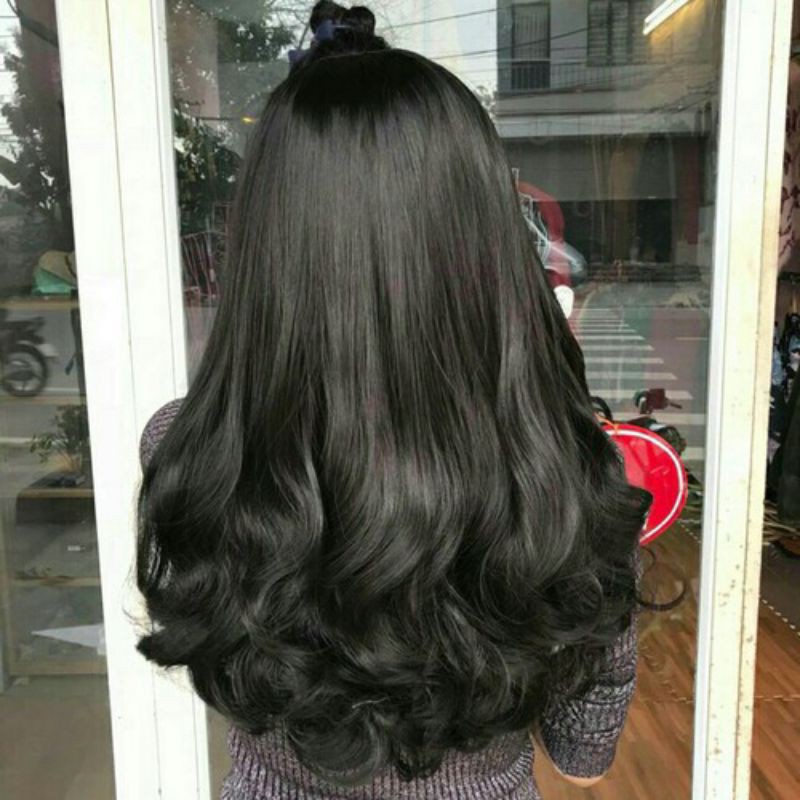 Tóc giả nữ kẹp chữ U / Tóc giả kẹp U dài 45cm kèm ảnh thật xoăn bồng bềnh cực đẹp
