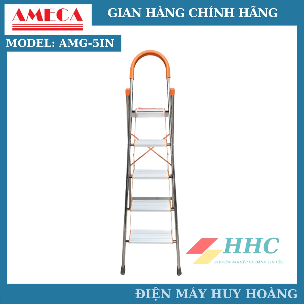 Thang nhôm, thang gấp gọn Nhật Bản 5 bậc AMECA-5IN