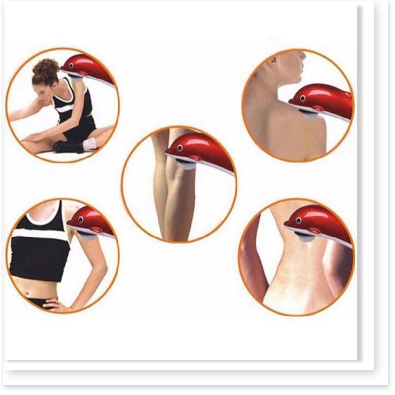 Máy massage cá heo 🤗Nowship🤗 Máy đấm lưng massager cầm tay cá heo - chính hãng Dolphin