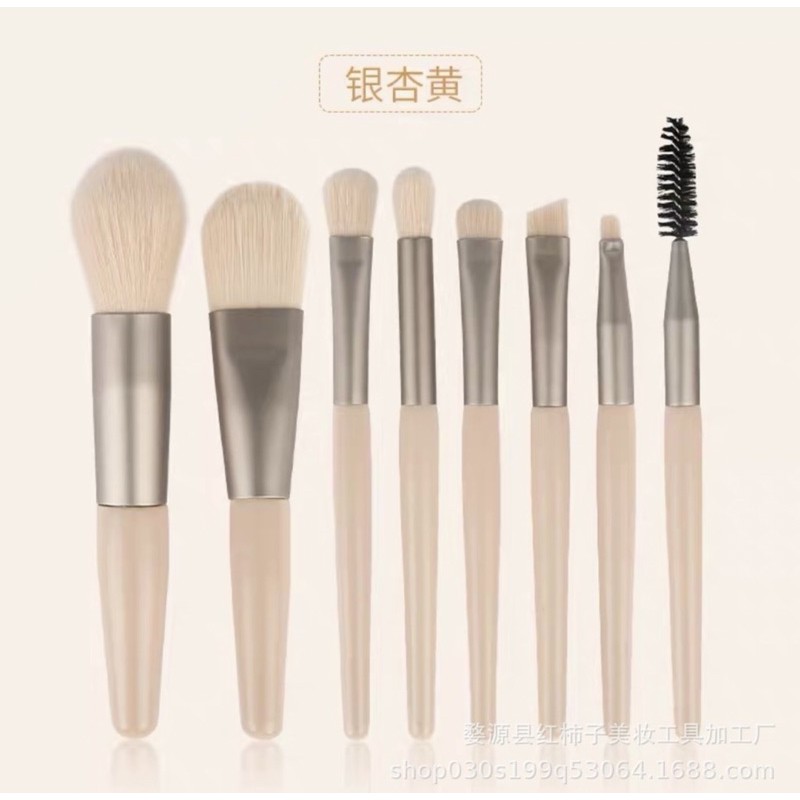 Full Bộ Cọ Gốm 8 Cây Tặng Kèm Túi Zip Vintage