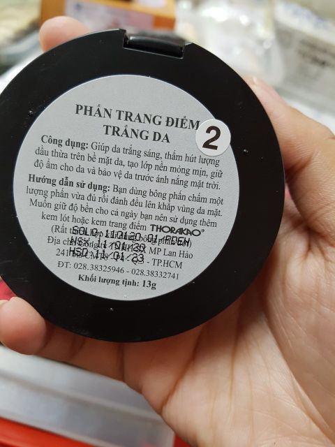 Phấn Trang Điểm Trắng Da Thorakao 13G (Kim Tuyến) Chính Hãng 100%