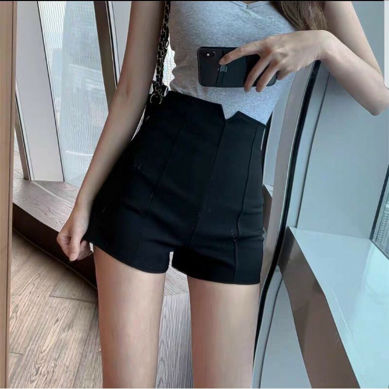 Quần Shorts kaki cổ V co giãn lưng cao mẫu mới Hot Trend